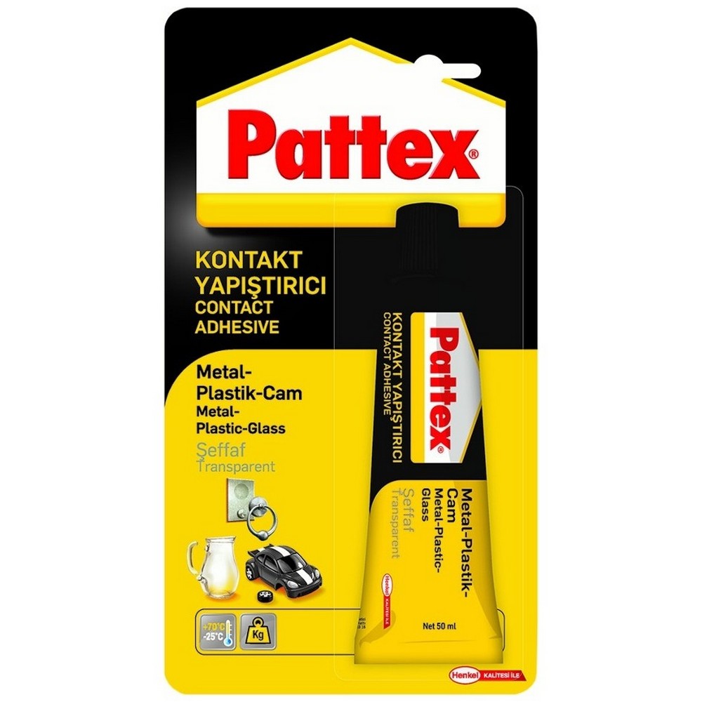Pattex Kontakt Yapıştırıcı Metal Plastik Cam 58ml Tüp (50g)